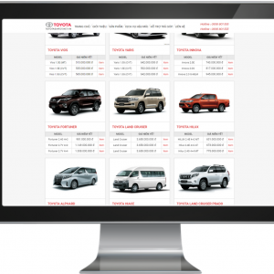 Giao diện Website kinh doanh Ôtô Toyota