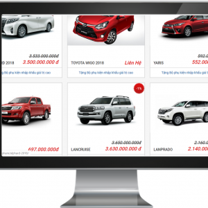 Giao diện Website kinh doanh Ôtô Tô Ford