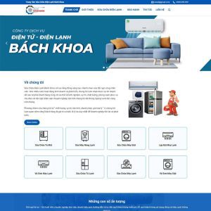 Giao Diện Website Sửa Chữa Điện Lạnh