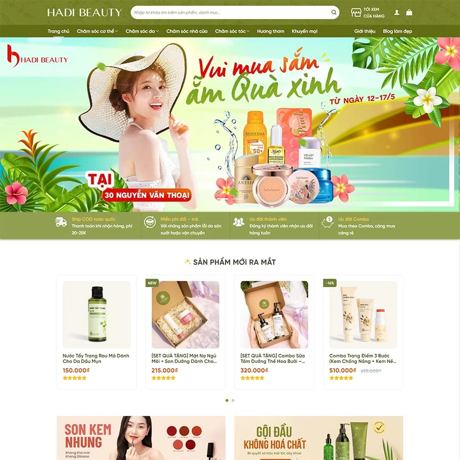 giao diện website mỹ phẩm 20