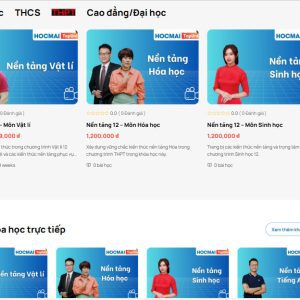 Giao diện Website Kinh Doanh Khoá Học Online Giống Học Mãi